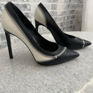 Yves Saint Laurent zipper high heel.